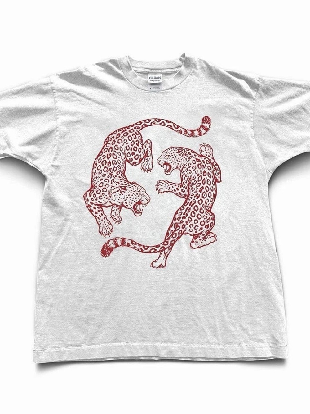 Gildan Leopard Graphic Short Sleeve Tee
